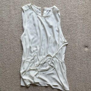 Bavarian Elegant White Sleeveless Top